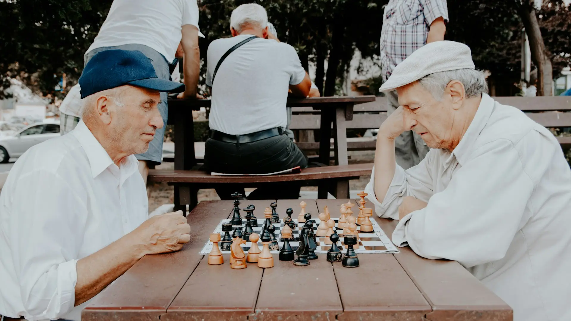 two men playing chess